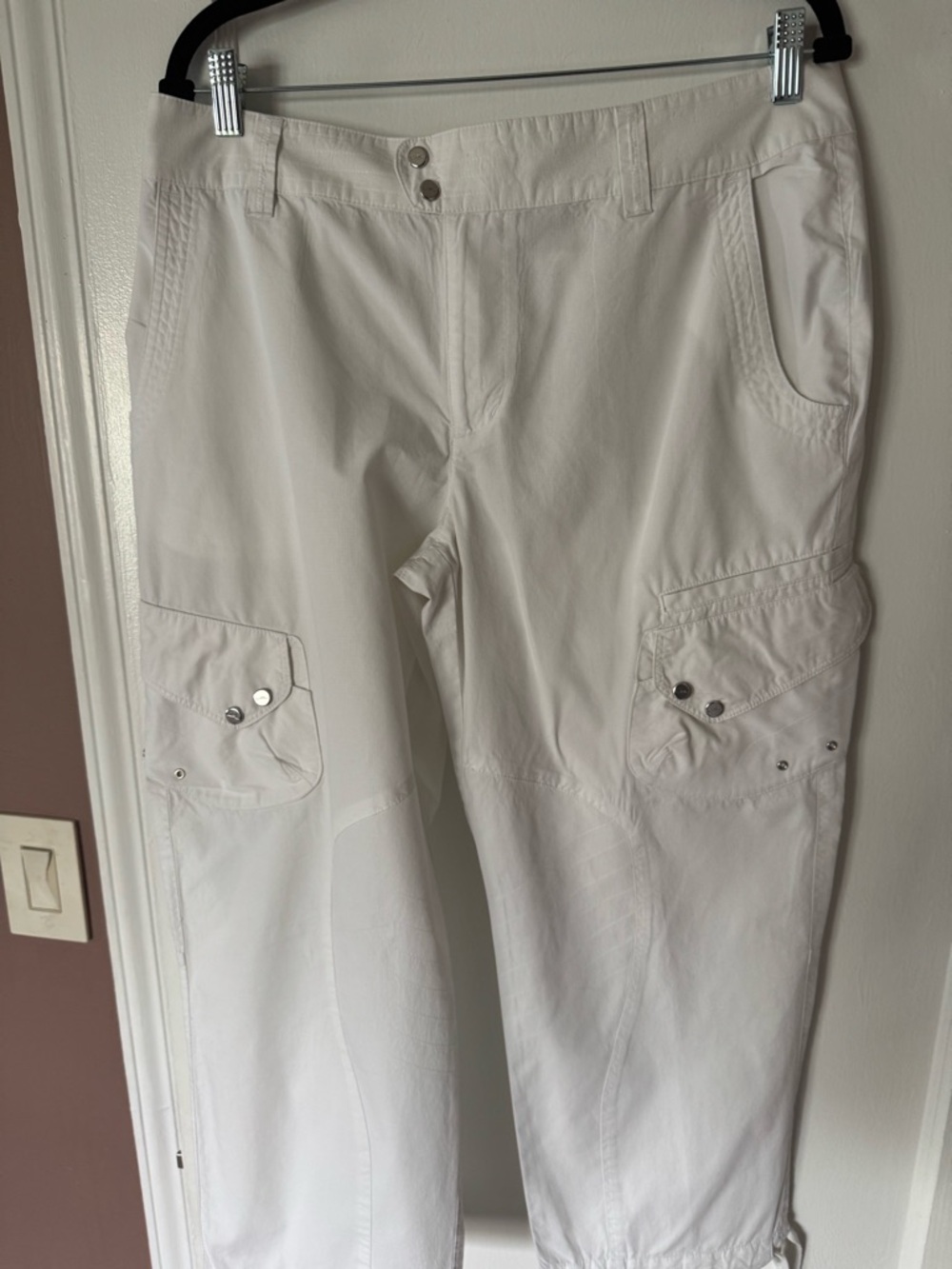EUC Lauren Ralph Lauren (LRL) Women’s white cotton cargo utility pants